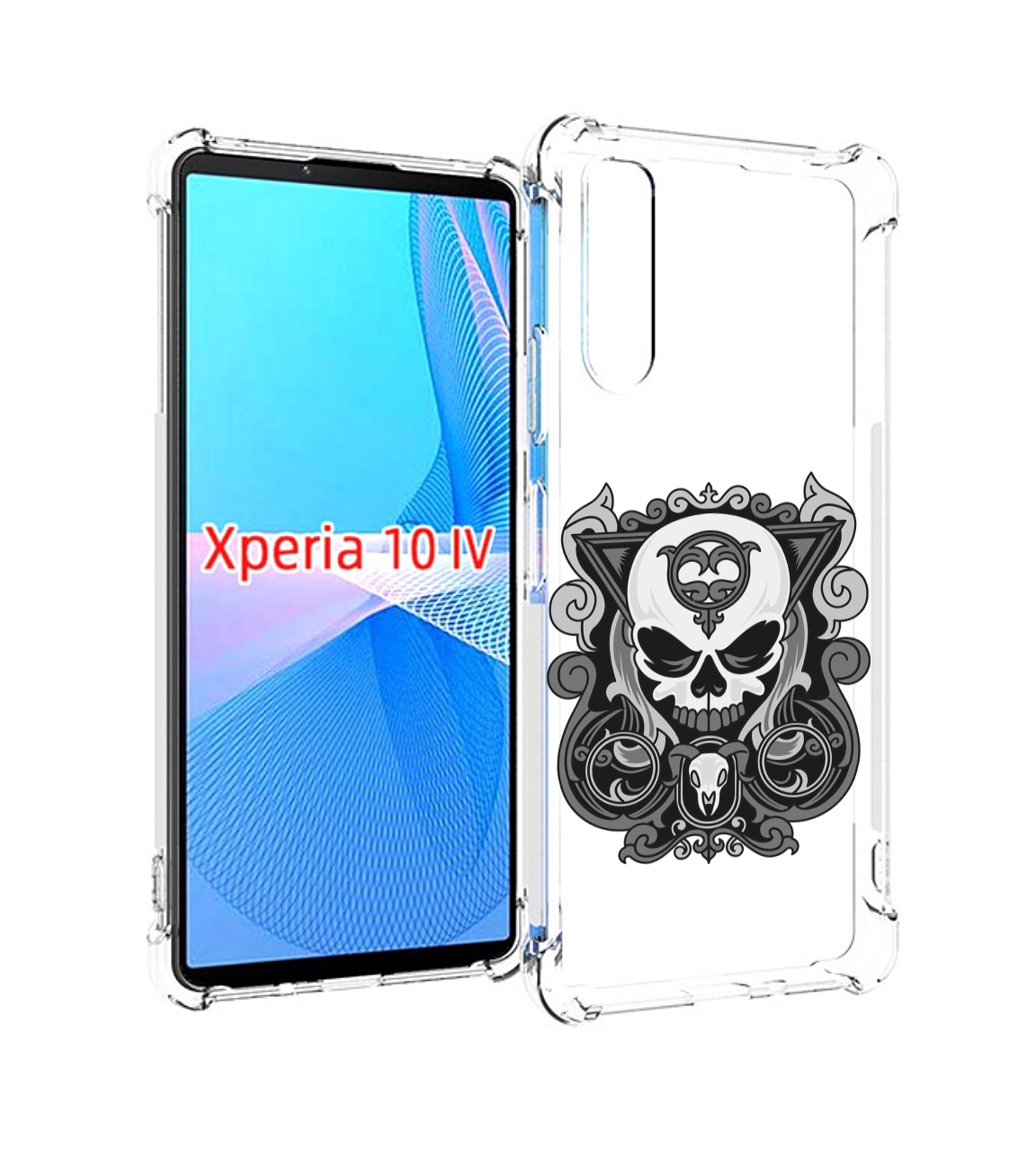 

Чехол MyPads орнамент-на-черепе для Sony Xperia 10 IV (10-4), Прозрачный, Tocco