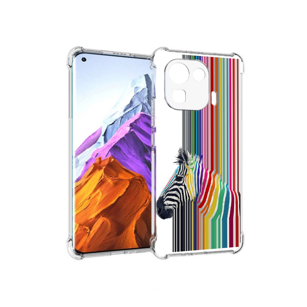 

Чехол MyPads Tocco для Xiaomi 11 Pro радужная зебра (PT144585.286.565), Прозрачный, Tocco