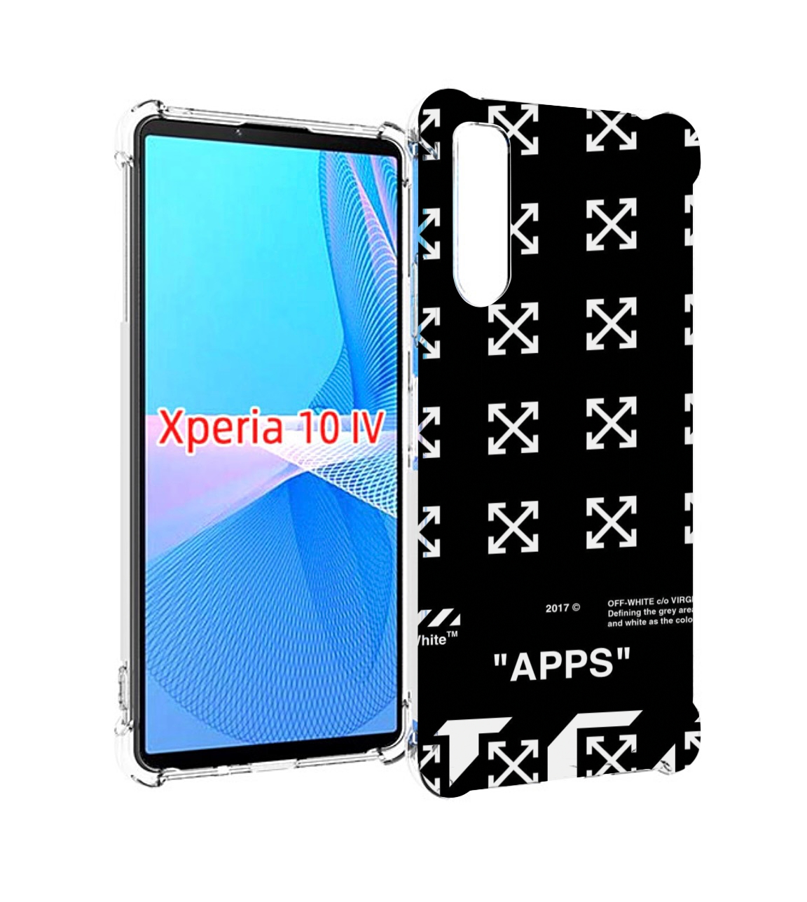 

Чехол MyPads оф-вайт-значки для Sony Xperia 10 IV (10-4), Прозрачный, Tocco