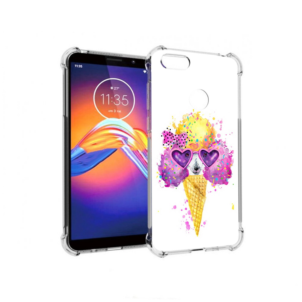

Чехол MyPads Tocco для Motorola Moto E6 Рожок (PT227058.343.146), Прозрачный, Tocco