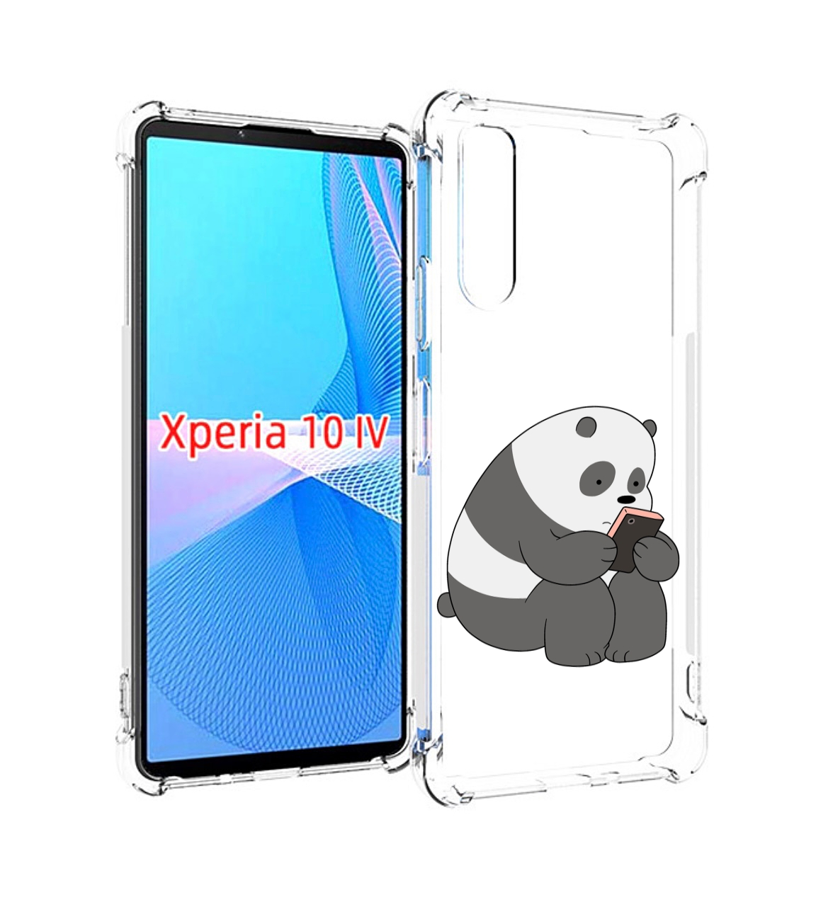 

Чехол MyPads панда-в-телефоне для Sony Xperia 10 IV (10-4), Прозрачный, Tocco