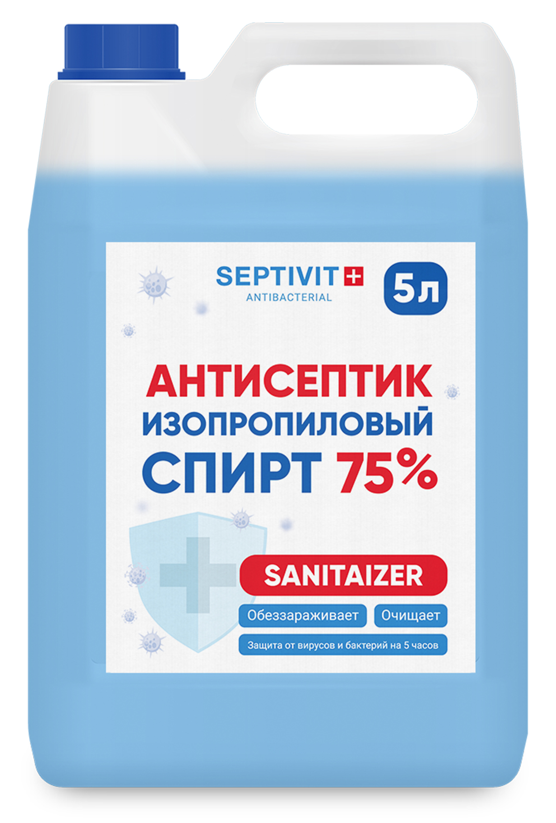 фото Антисептик спиртовой 75% septivit premium канистра 5л