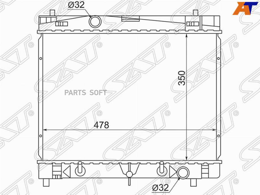 

Радиатор Toyota Yaris/Vitz/Belta/Ractis/Ist Zsp110 2nz-Fe/1nz/2sz 05- Sat арт. TY000W90