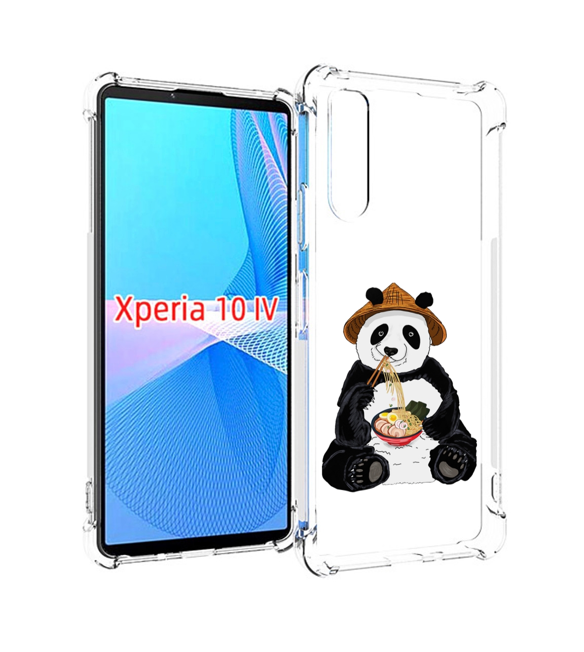 

Чехол MyPads панда-любит-лапшу для Sony Xperia 10 IV (10-4), Прозрачный, Tocco