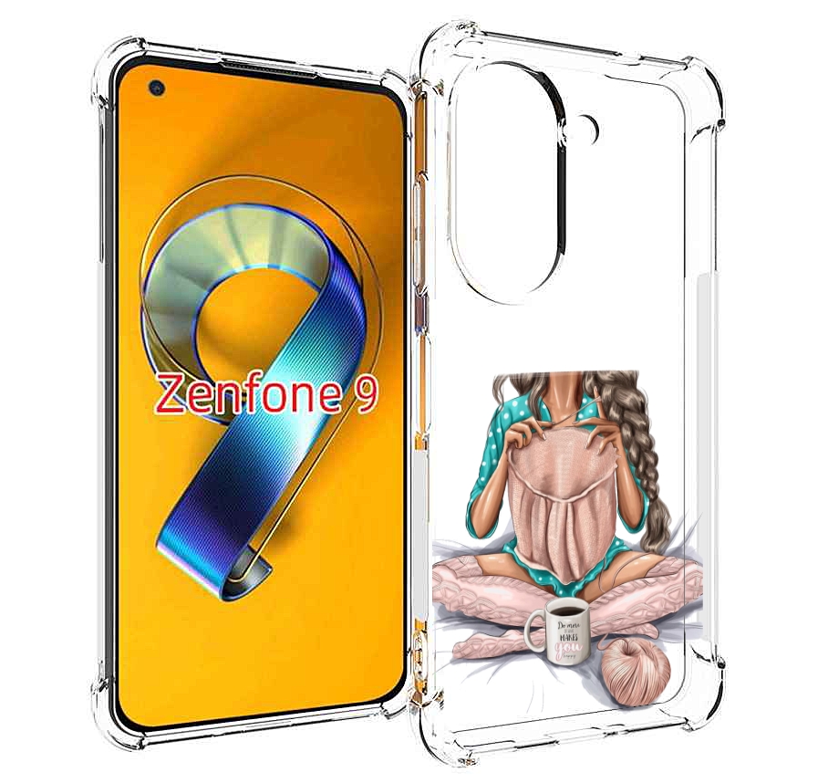 

Чехол MyPads Девушка-вяжет женский для Asus Zenfone 9 (AI2202), Прозрачный, Tocco