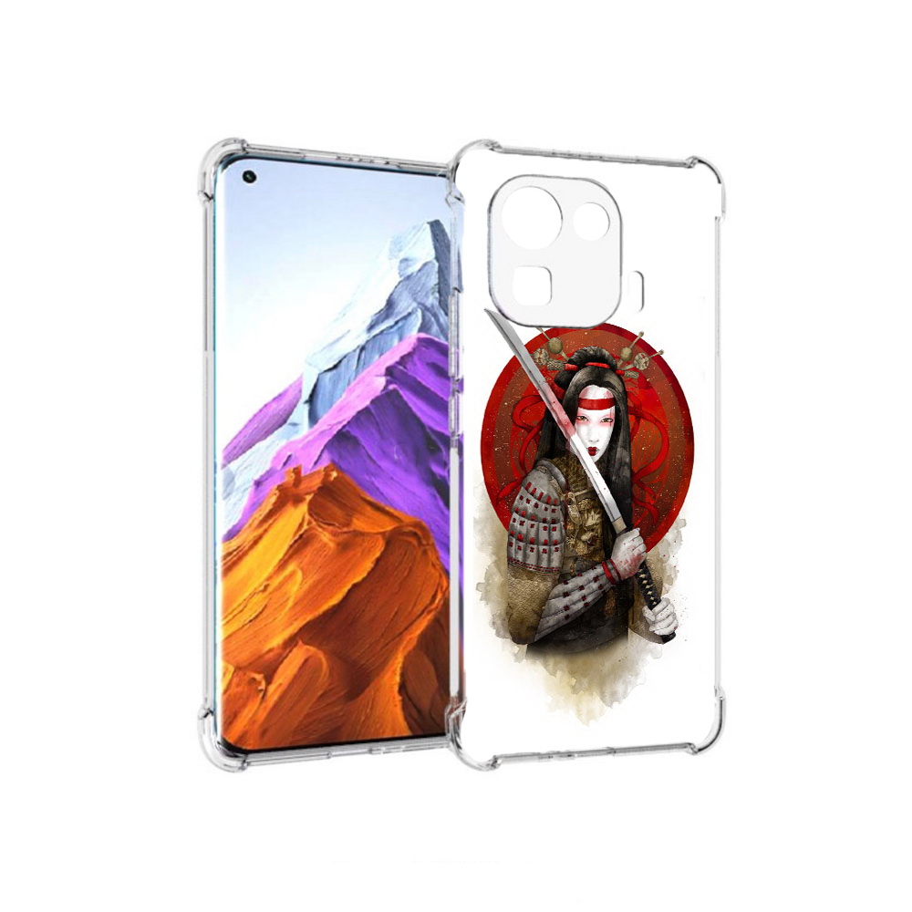 

Чехол MyPads Tocco для Xiaomi 11 Pro рисованная девушка с катаной (PT144585.286.580), Прозрачный, Tocco