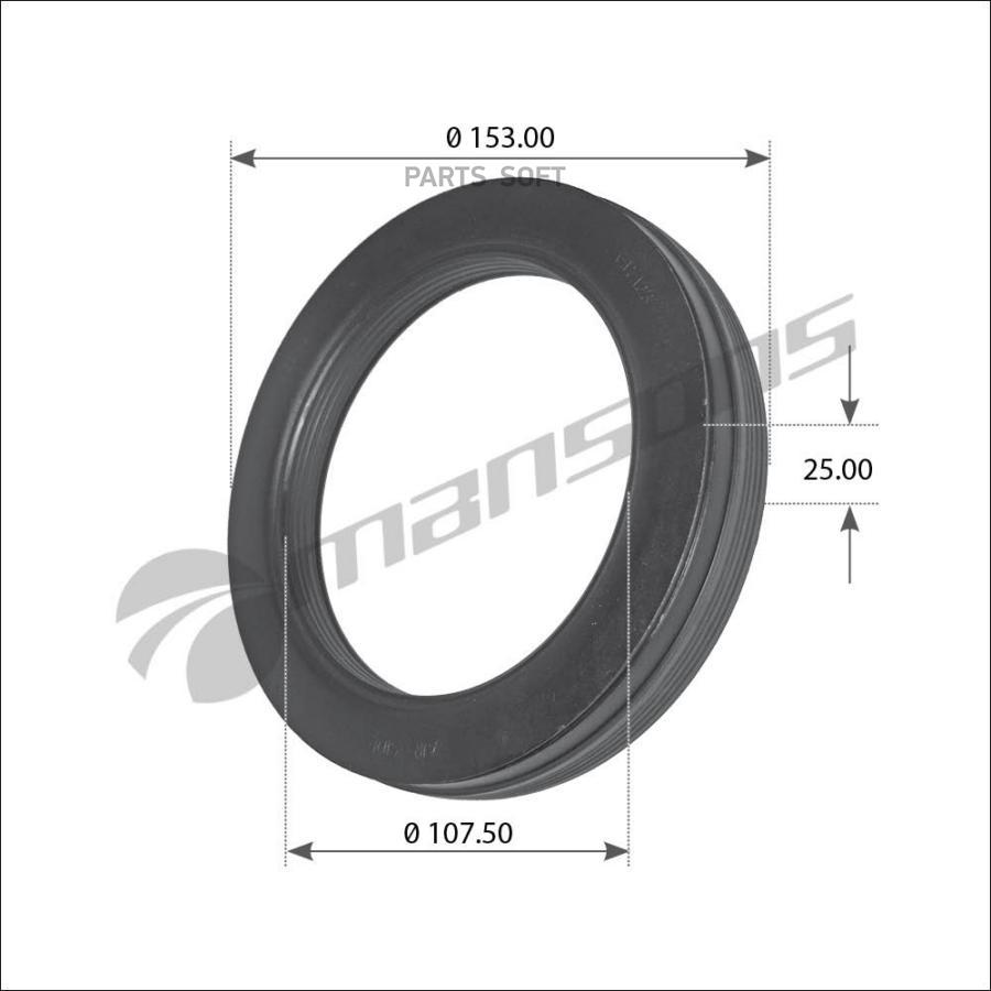 Сальник ступицы Mansons GR123 107.5x153x25 Fruehauf