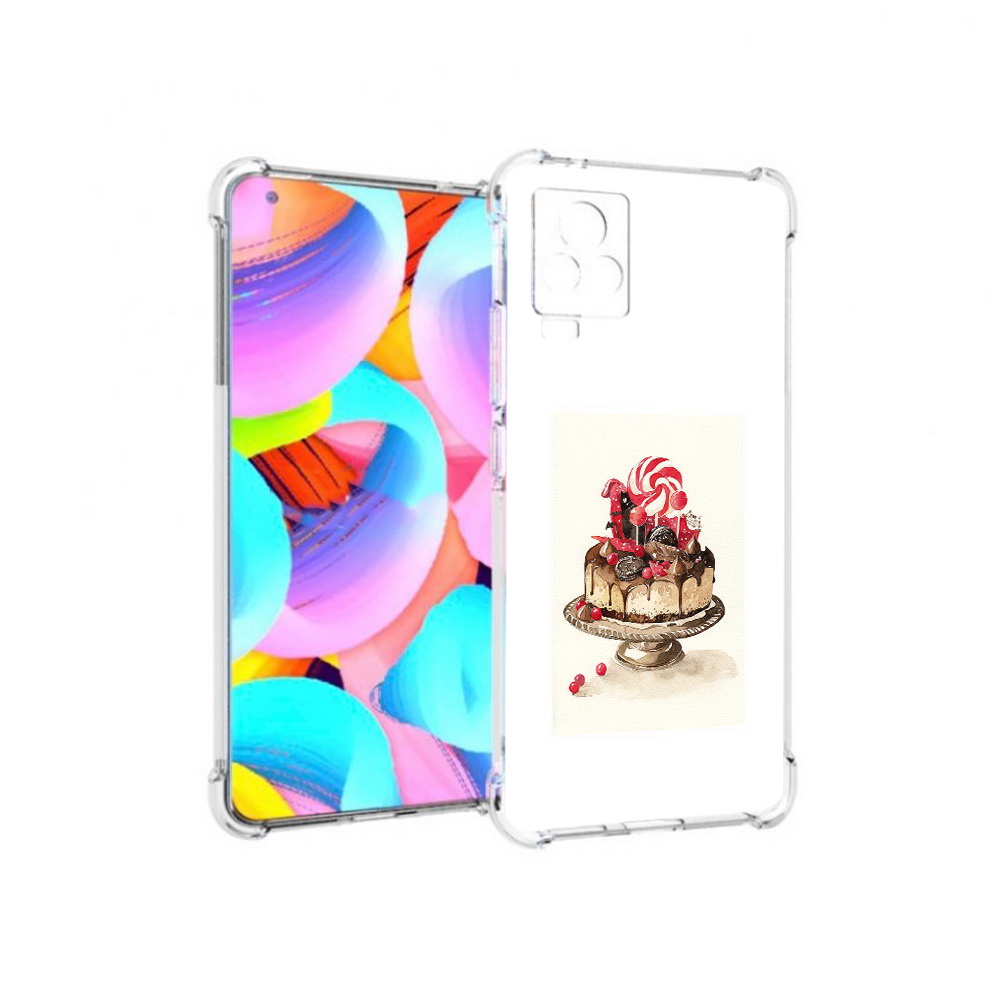 

Чехол MyPads Tocco для Vivo IQOO 7 вкусный торт, Прозрачный, Tocco