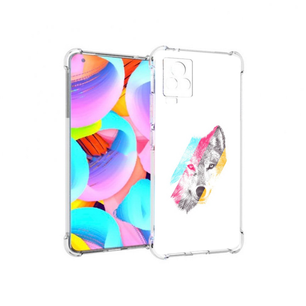 

Чехол MyPads Tocco для Vivo IQOO 7 волк градиент, Прозрачный, Tocco