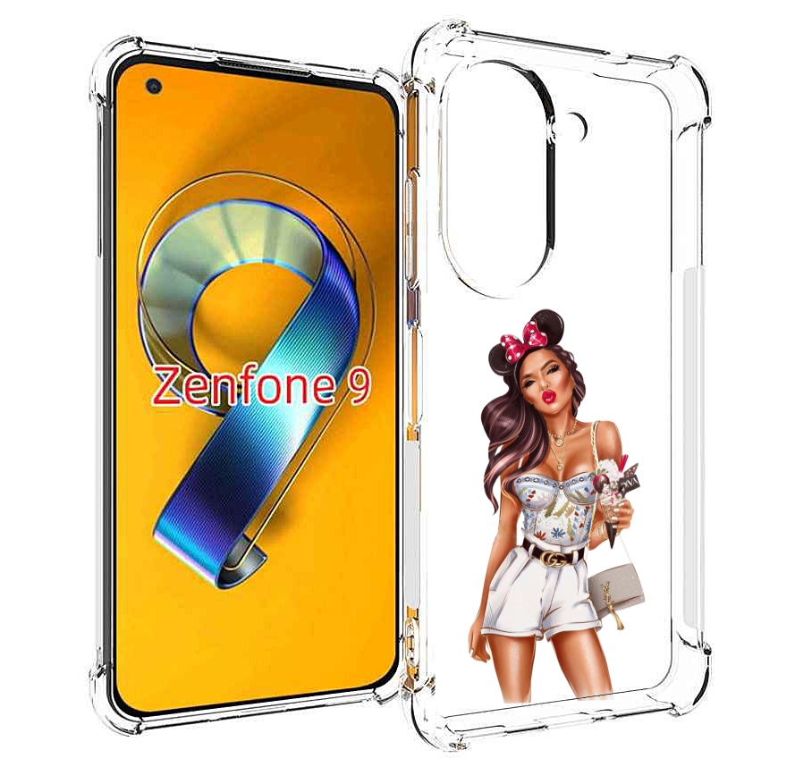 

Чехол MyPads Девушка-микки для Asus Zenfone 9 (AI2202), Прозрачный, Tocco