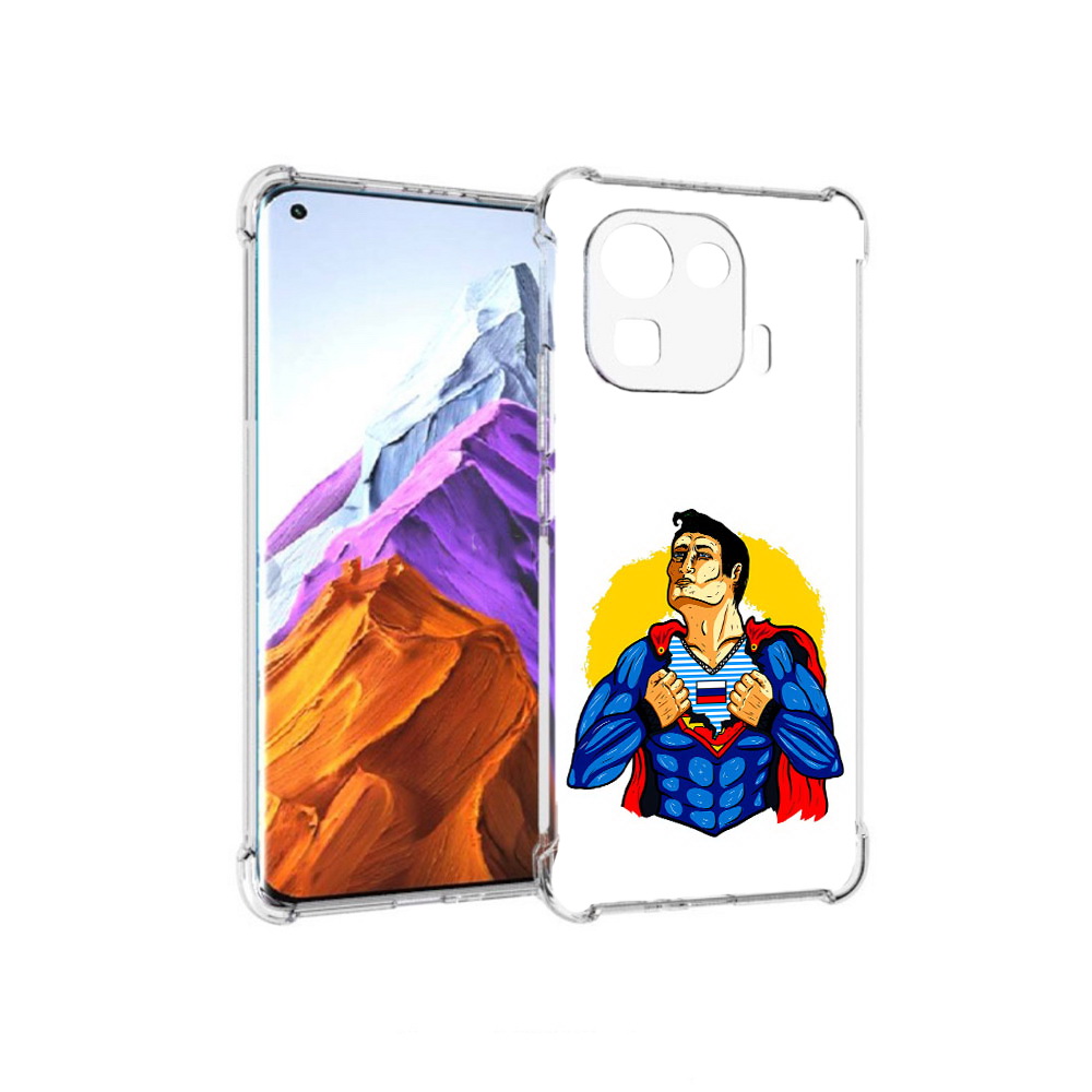 

Чехол MyPads Tocco для Xiaomi 11 Pro русский супермен (PT144585.286.591), Прозрачный, Tocco