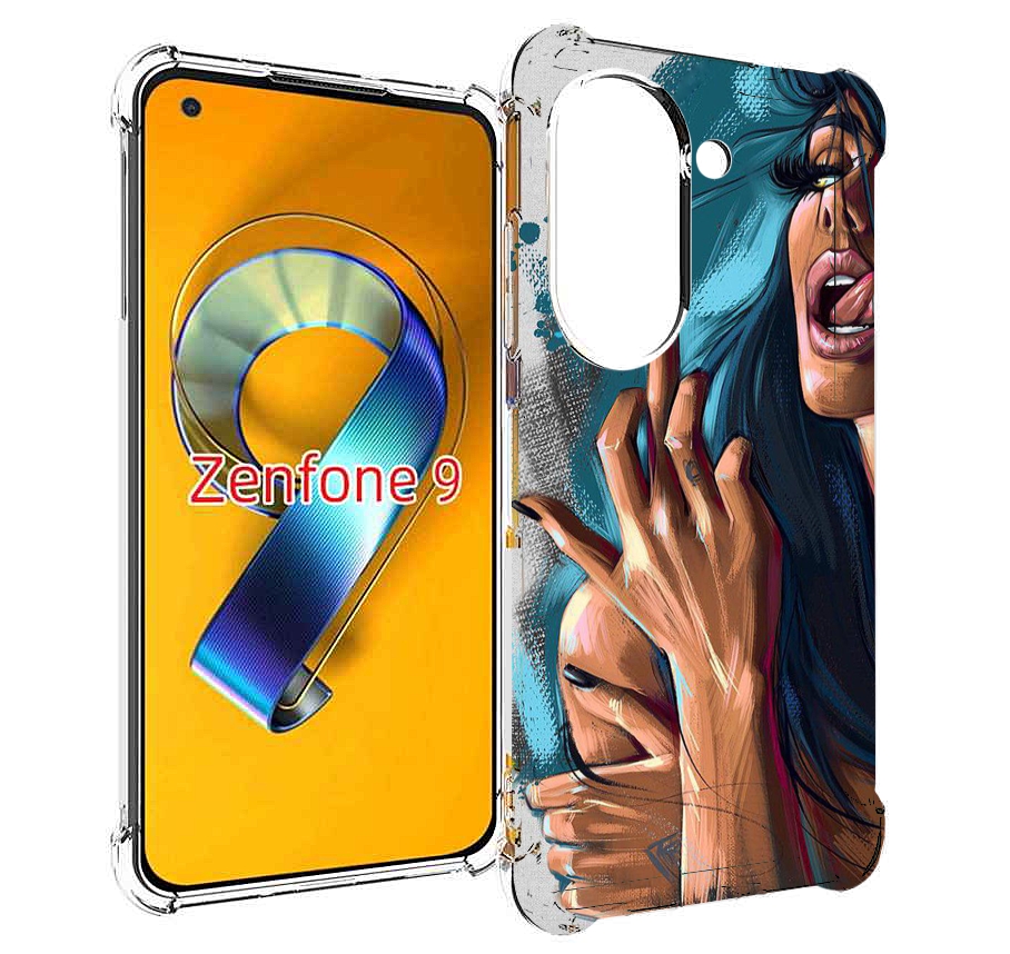 

Чехол MyPads Девушка-нарисованная-дерзкая женский для Asus Zenfone 9 (AI2202), Прозрачный, Tocco