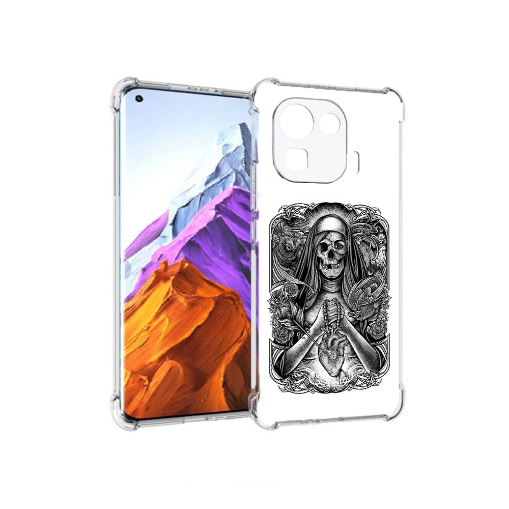 

Чехол MyPads Tocco для Xiaomi 11 Pro скелет с сердцем (PT144585.286.603), Прозрачный, Tocco