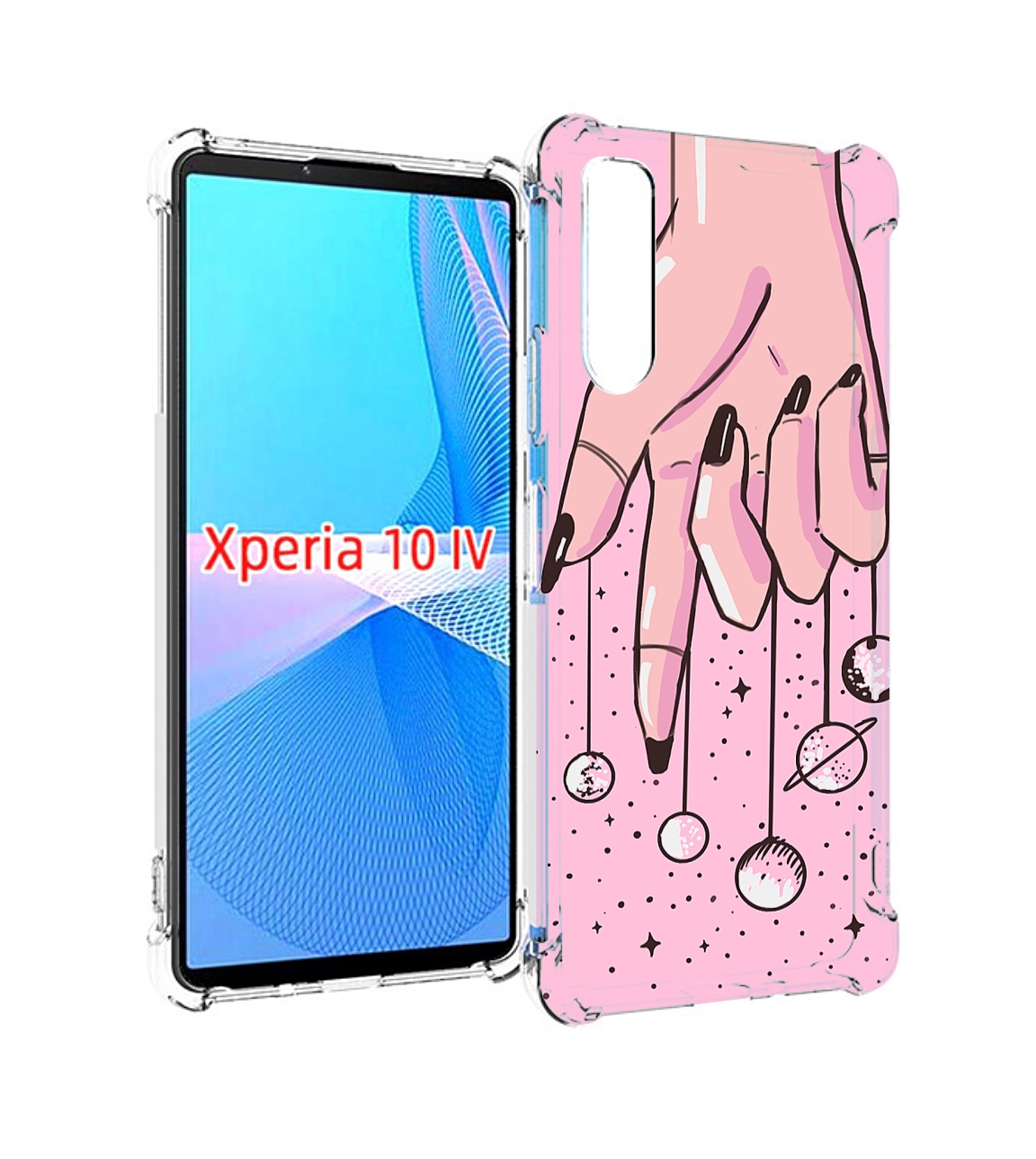 

Чехол MyPads планеты-на-пальцах для Sony Xperia 10 IV (10-4), Прозрачный, Tocco