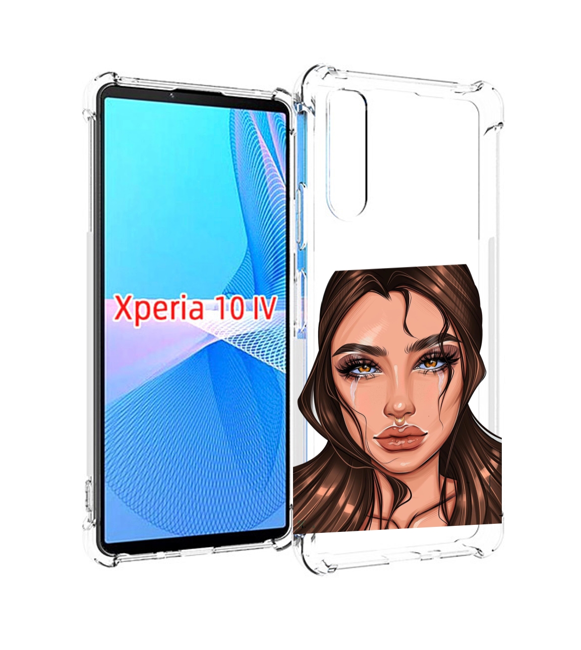 

Чехол MyPads плачущая-девушка женский для Sony Xperia 10 IV (10-4), Прозрачный, Tocco