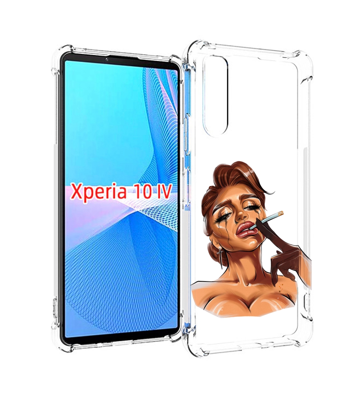 

Чехол MyPads плачущая-девушка-с-сигаретой женский для Sony Xperia 10 IV (10-4), Прозрачный, Tocco