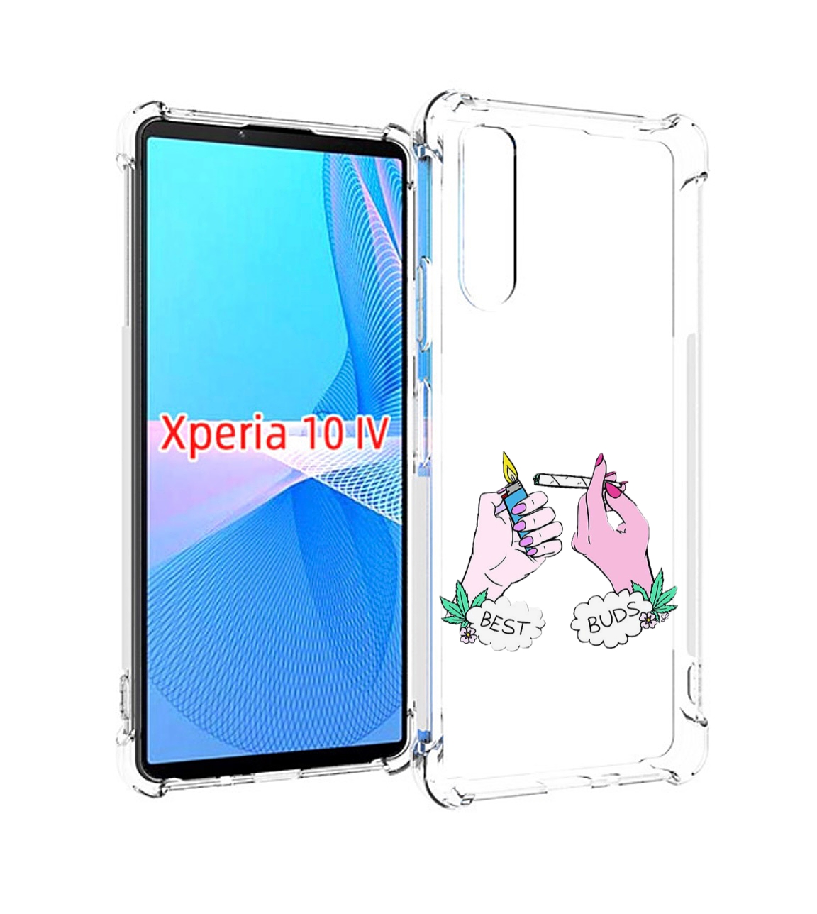 

Чехол MyPads плохие руки женский для Sony Xperia 10 IV (10-4), Прозрачный, Tocco