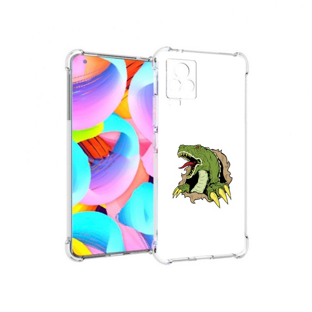 

Чехол MyPads Tocco для Vivo IQOO 7 годзила, Прозрачный, Tocco