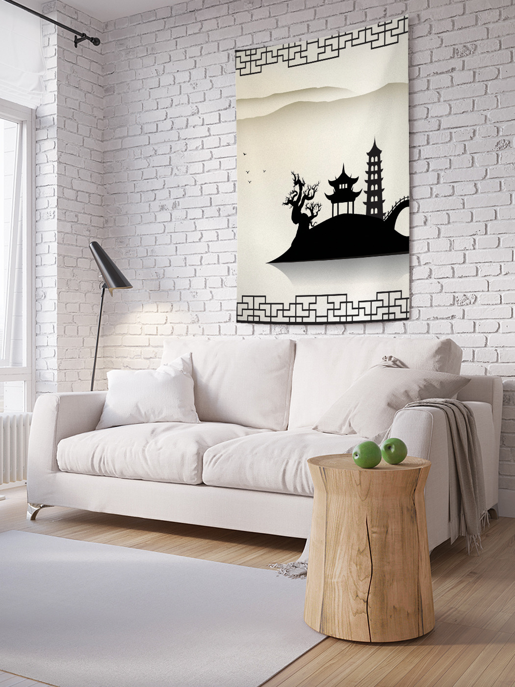 

Вертикальное фотопанно на стену JoyArty Китайская пагода на острове 100x150 см, Китайская пагода на острове