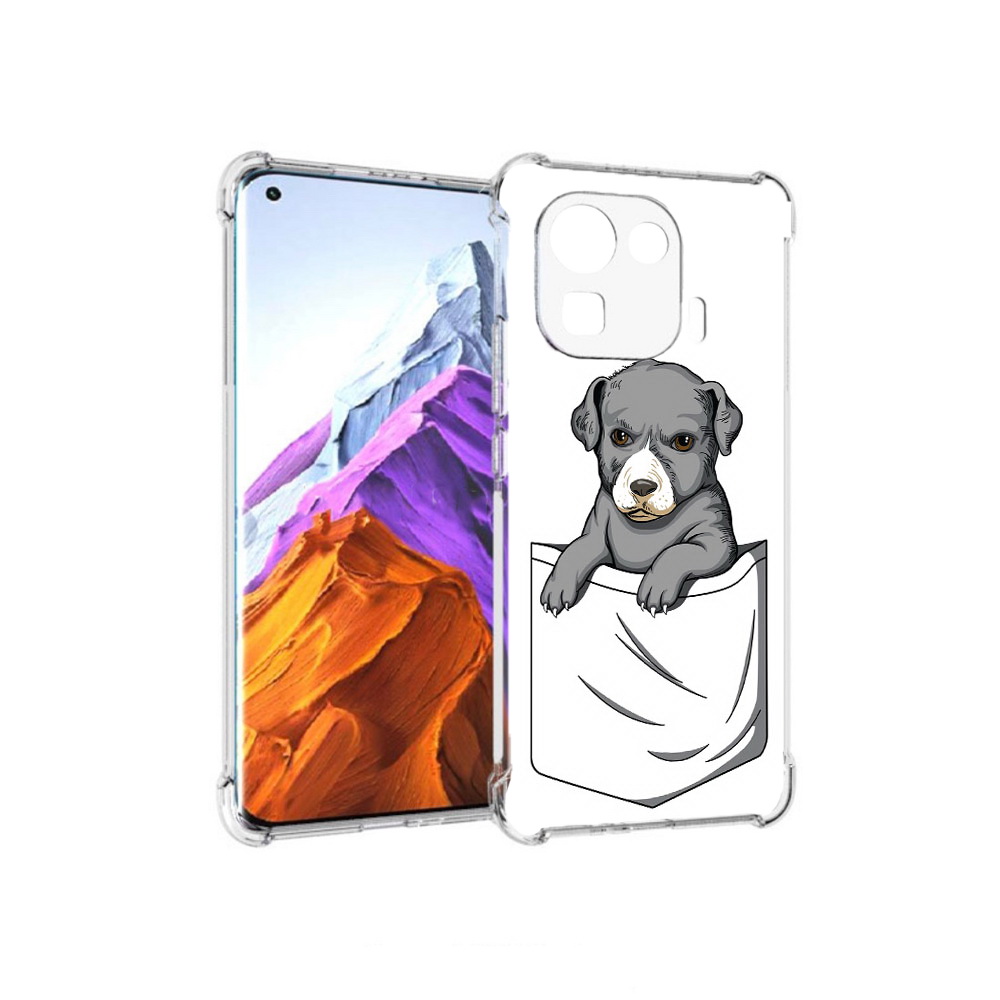 

Чехол MyPads Tocco для Xiaomi 11 Pro собачка в кармане (PT144585.286.611), Прозрачный, Tocco