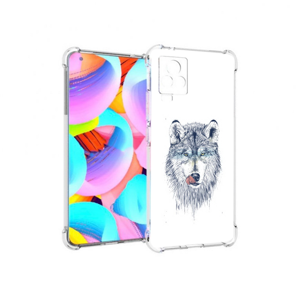 

Чехол MyPads Tocco для Vivo IQOO 7 голодгый волк, Прозрачный, Tocco