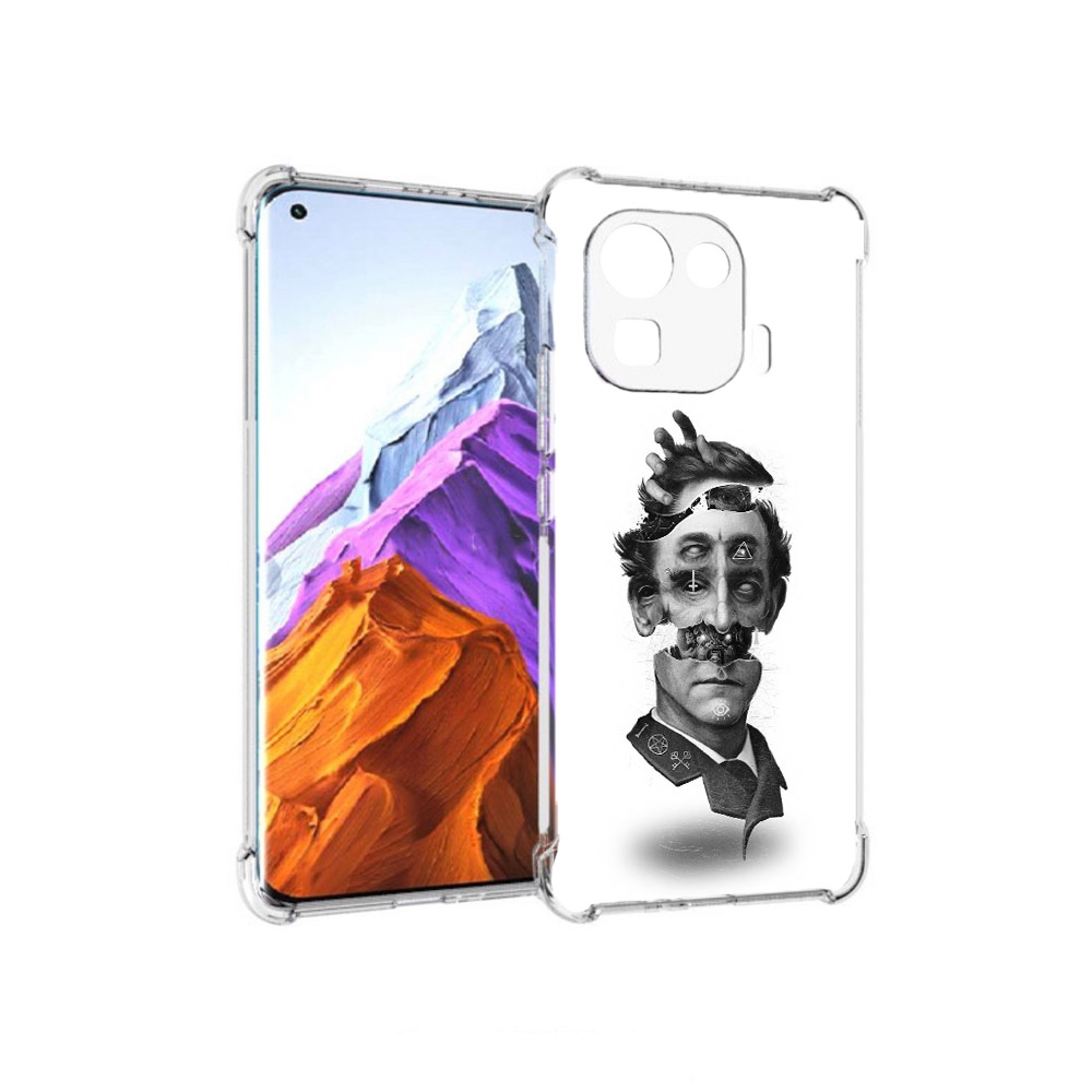 

Чехол MyPads Tocco для Xiaomi 11 Pro страшное лицо абстракция (PT144585.286.628), Прозрачный, Tocco
