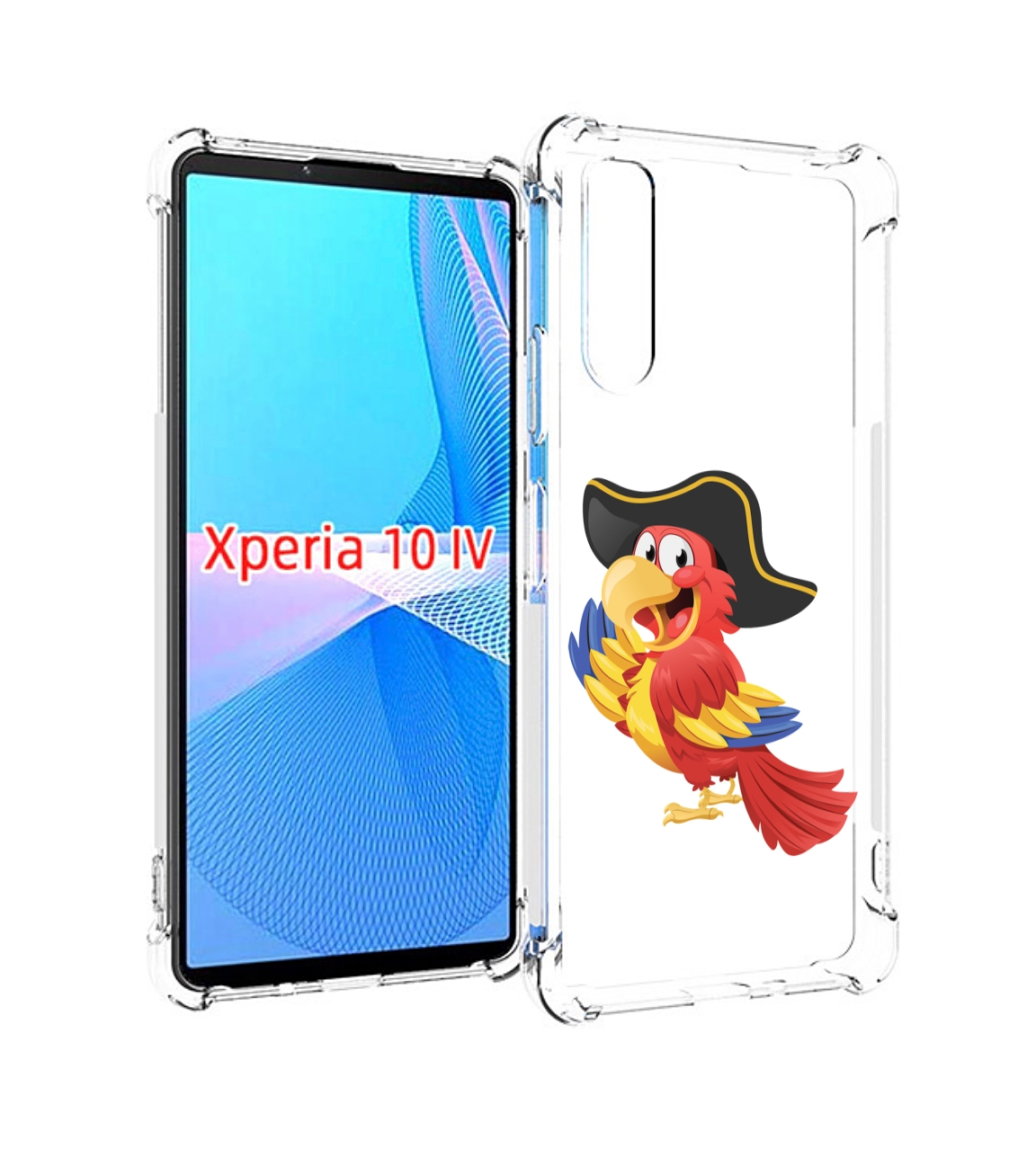 

Чехол MyPads попугай-пират для Sony Xperia 10 IV (10-4), Прозрачный, Tocco