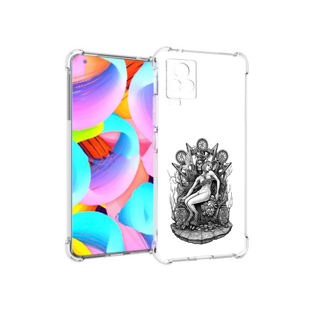 

Чехол MyPads Tocco для Vivo IQOO 7 девушка на троне, Прозрачный, Tocco