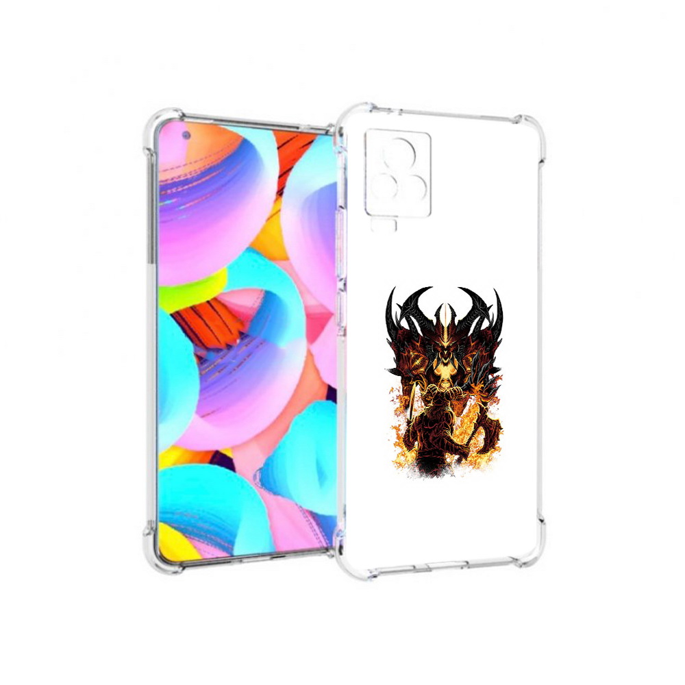 

Чехол MyPads Tocco для Vivo IQOO 7 демон shadow fiend, Прозрачный, Tocco