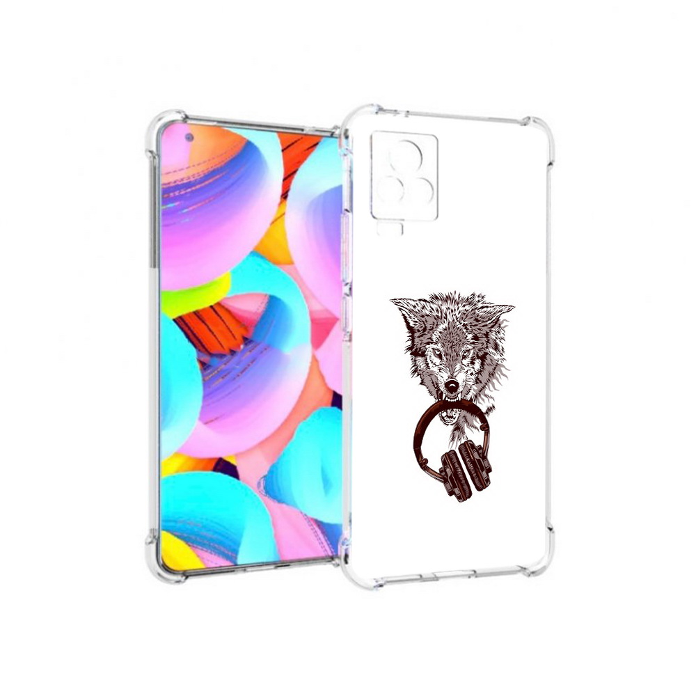 

Чехол MyPads Tocco для Vivo IQOO 7 дикий волк, Прозрачный, Tocco