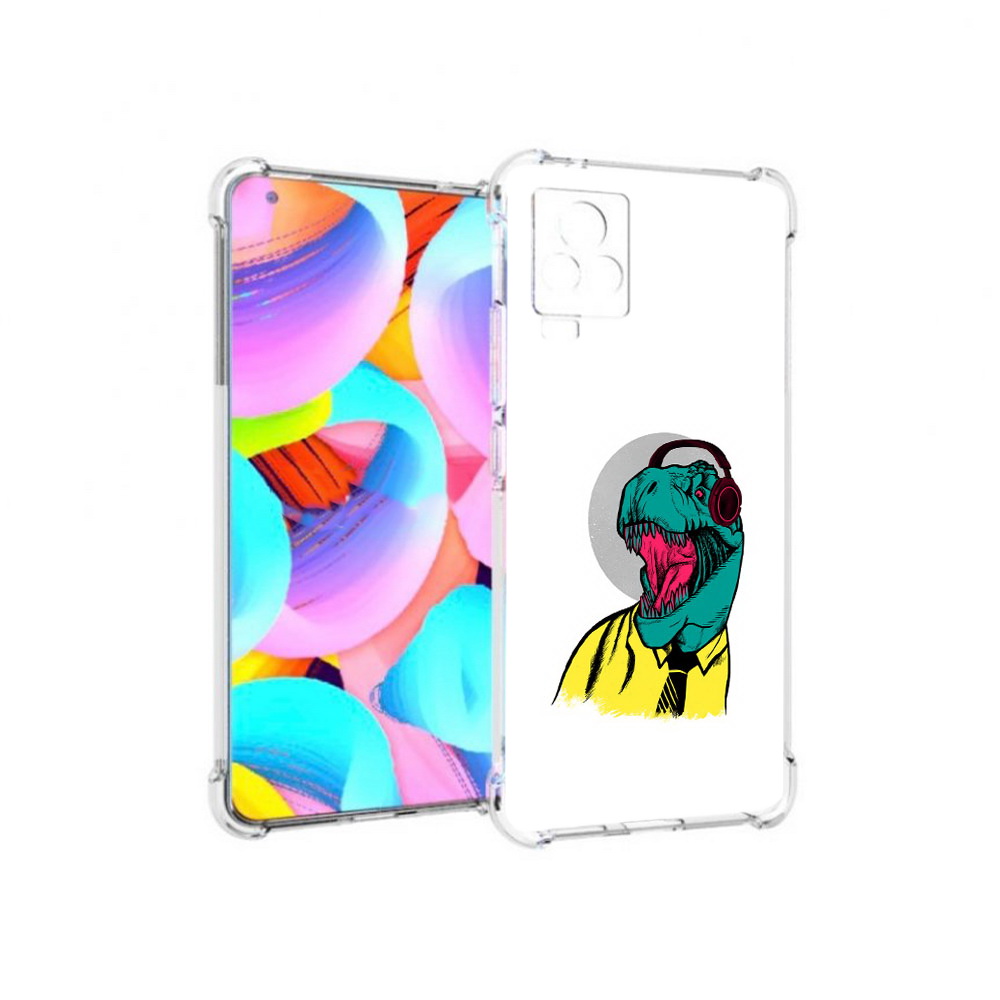 

Чехол MyPads Tocco для Vivo IQOO 7 дино, Прозрачный, Tocco