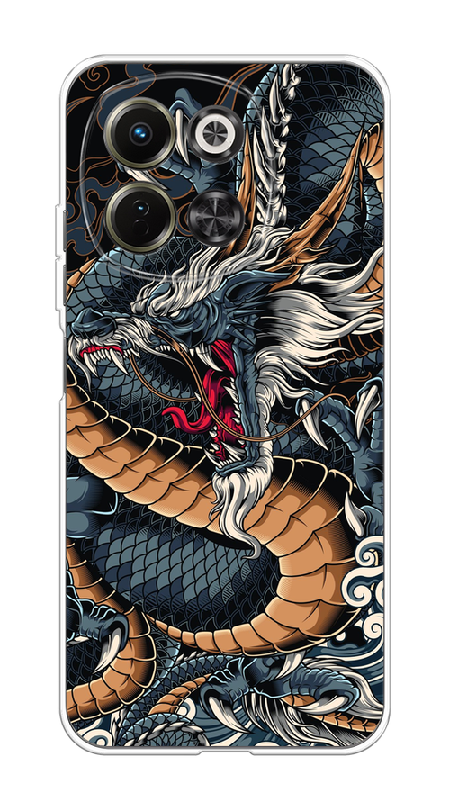 

Чехол на Tecno Spark 30 5G Japanese Dragon, Коричневый;черный;синий, 309750-1