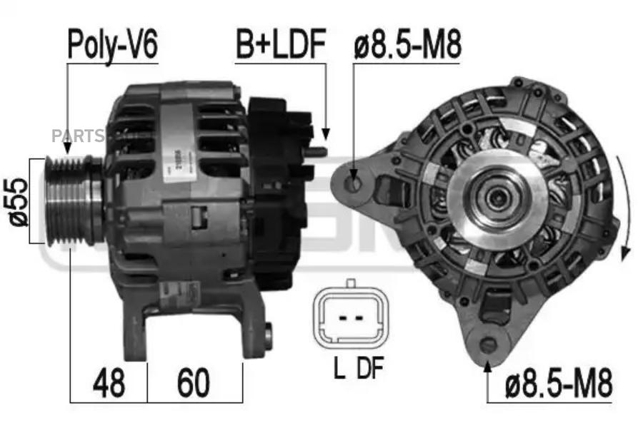 

Генератор ERA для Renault Clio, Symbol I, Logan I, Sandero Stepway I 2000- 210856