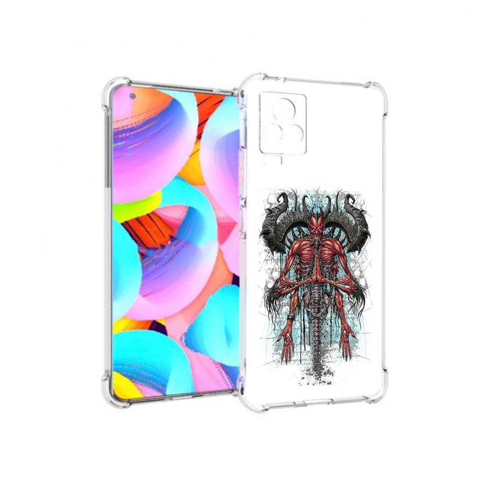 

Чехол MyPads Tocco для Vivo IQOO 7 дьявол, Прозрачный, Tocco