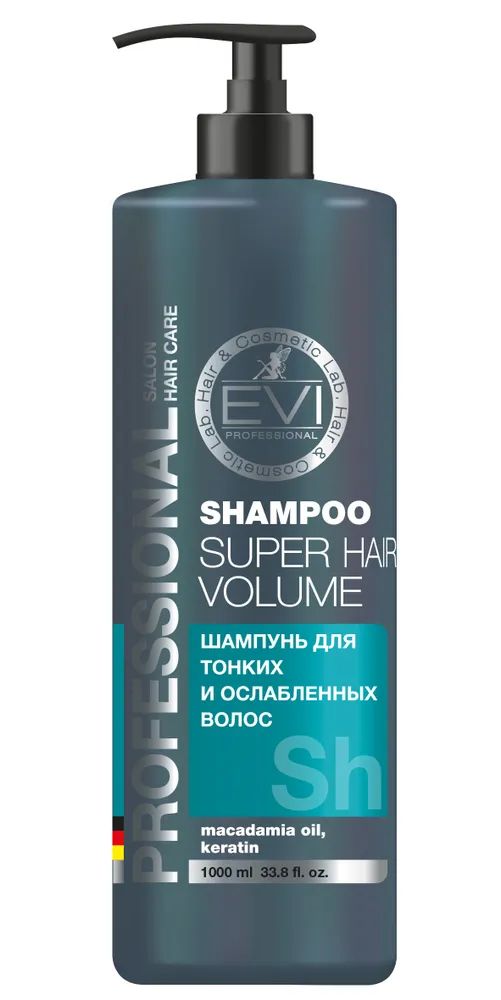 Шампунь Evi Professional Объем и сила для тонких и ослабленных волос 1000 мл