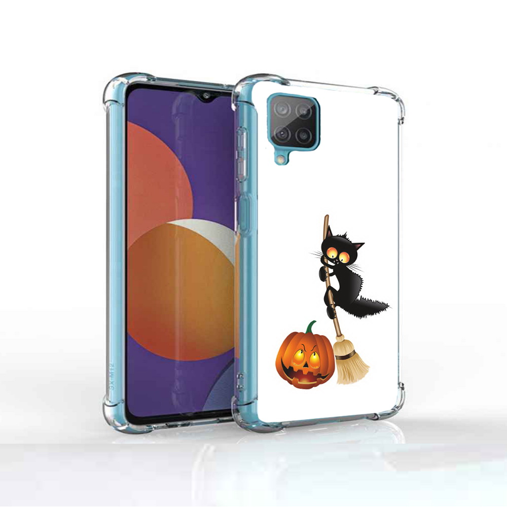 

Чехол MyPads Tocco для Samsung Galaxy M12 хэлуинский котик (PT226930.536.667), Прозрачный, Tocco