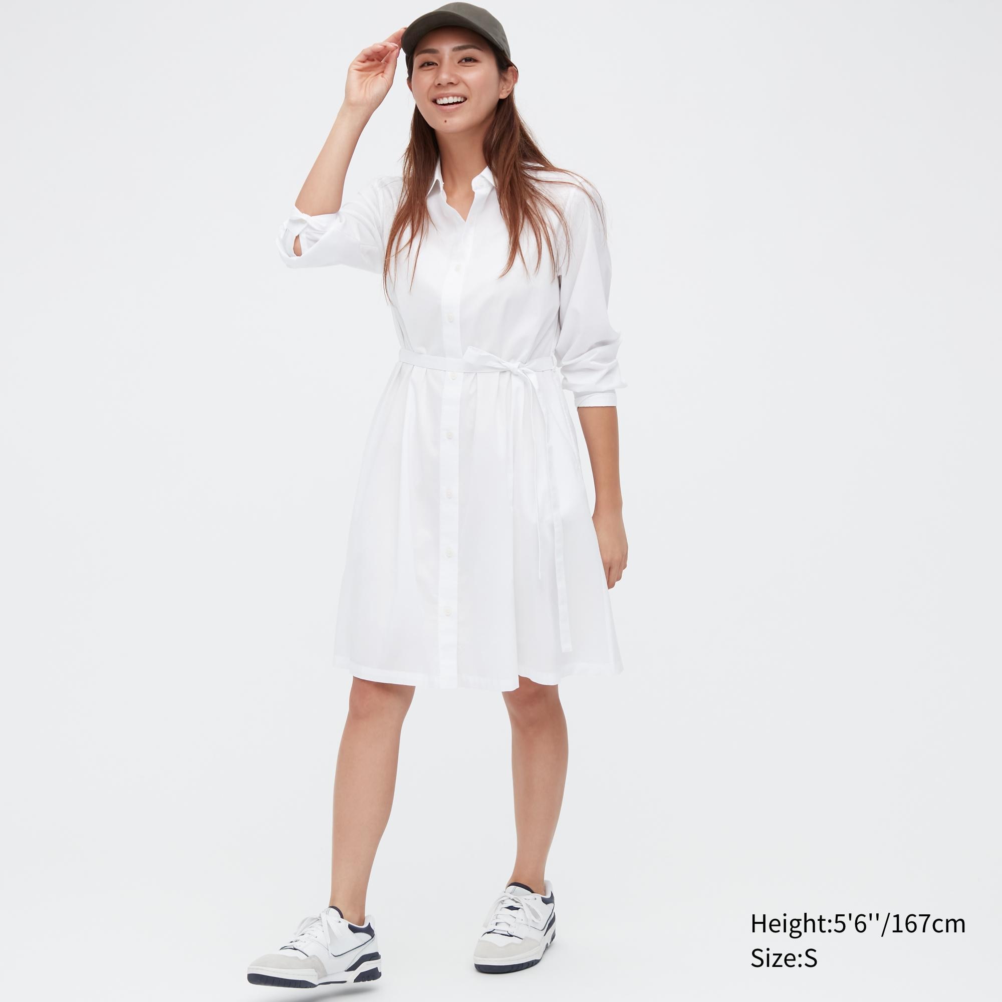 

Платье женское UNIQLO 453209COL00 белое S (доставка из-за рубежа), 453209COL00
