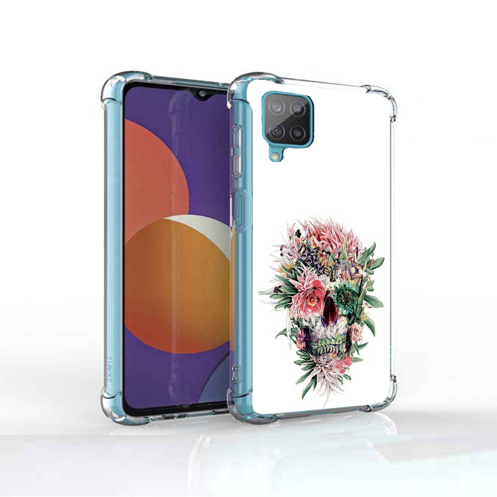 

Чехол MyPads Tocco для Samsung Galaxy M12 череп из цветов (PT226930.536.677), Прозрачный, Tocco