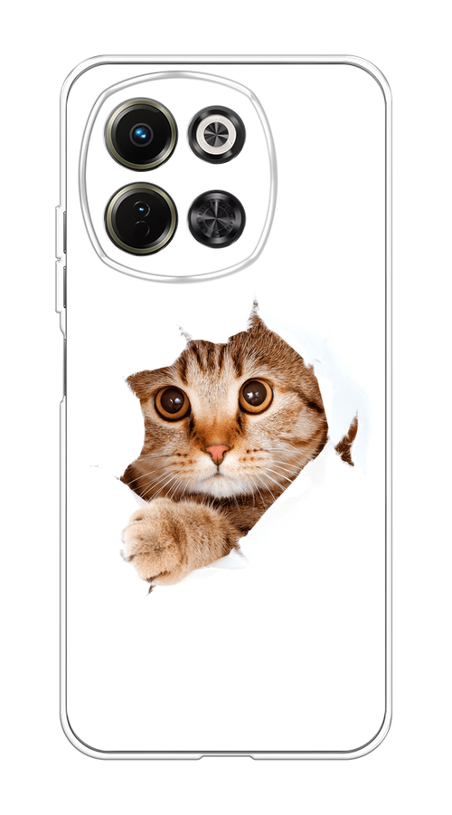 

Чехол на Tecno Spark 30 5G Кот и бумага, Белый;коричневый, 309750-1