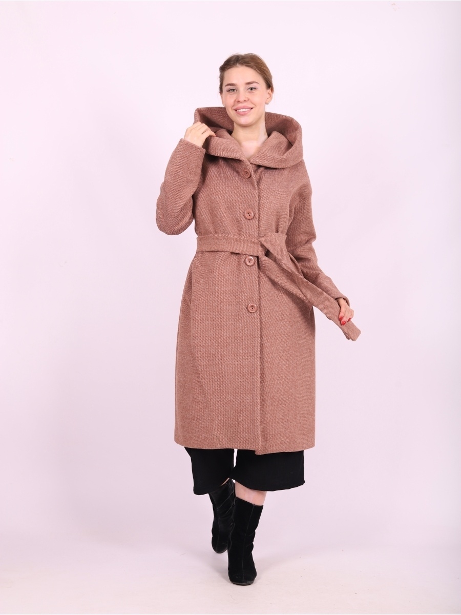 

Пальто женское Louren Wilton 2116-LW коричневое 42 RU, Коричневый, 2116-LW