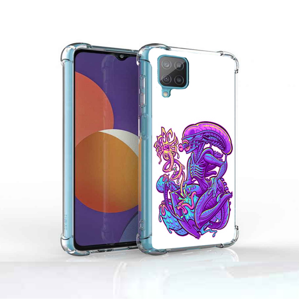 

Чехол MyPads Tocco для Samsung Galaxy M12 чужой фиолетовый цвет (PT226930.536.693), Прозрачный, Tocco