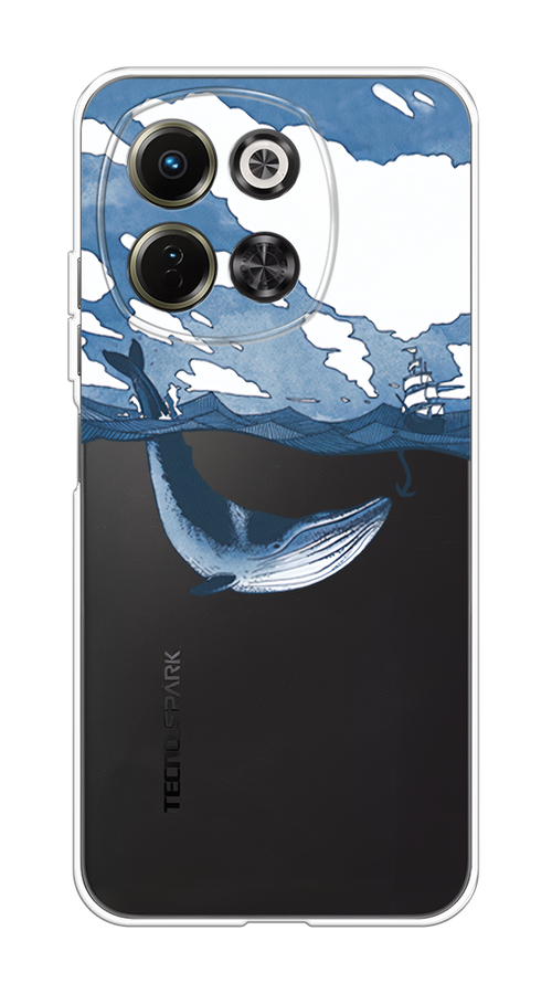 

Чехол на Tecno Spark 30 5G Большой кит, Синий, 309750-1