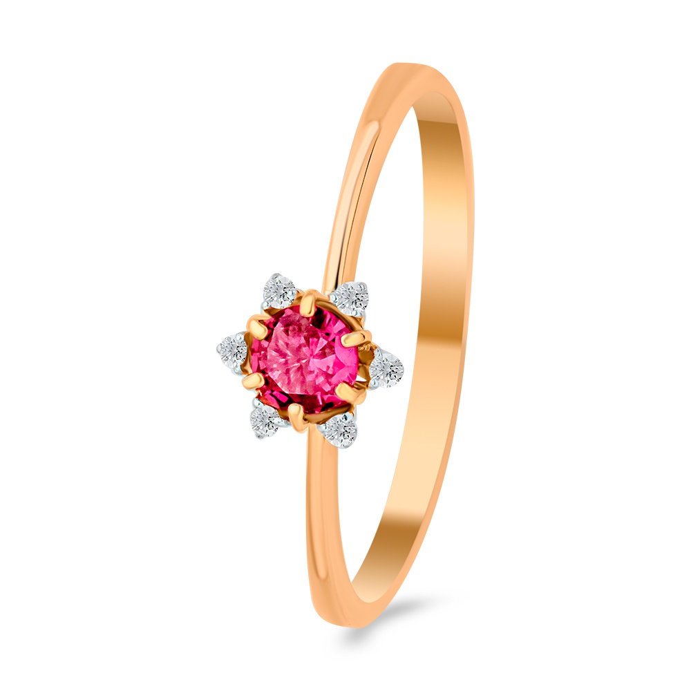 

Кольцо из золота р.  585Gold 101014752, рубин искусственный\бриллиант, 101014752