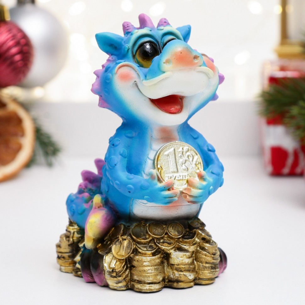 Копилка Еgidius Дракончик с рублем 10х7х6,5см