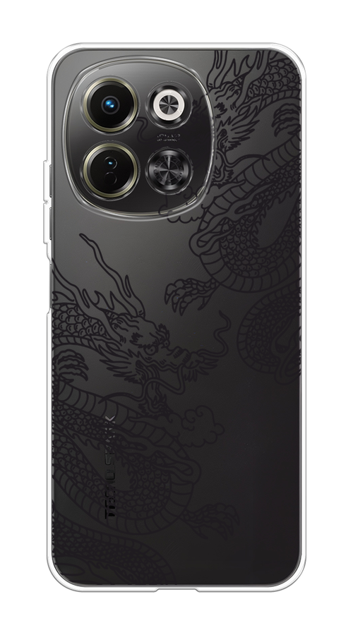 

Чехол на Tecno Spark 30 5G Два китайских дракона, Серый;черный, 309750-1