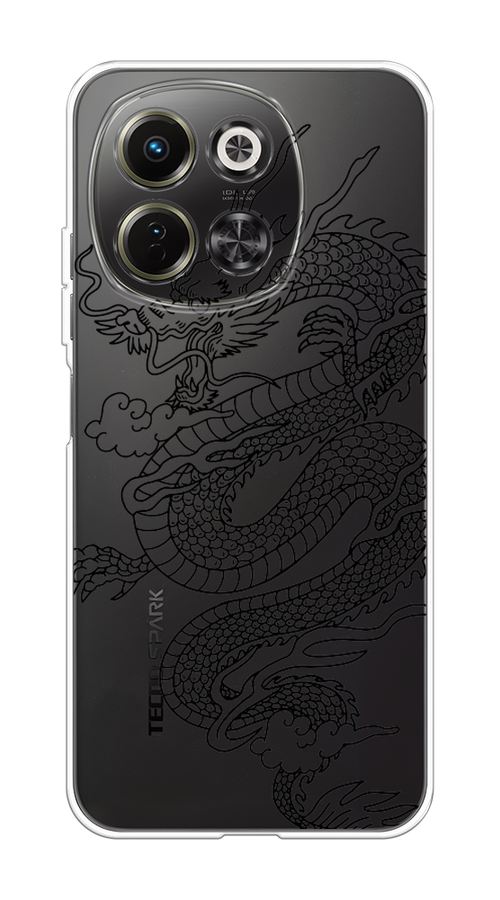

Чехол на Tecno Spark 30 5G Большой китайский дракон, Черный;серый, 309750-1