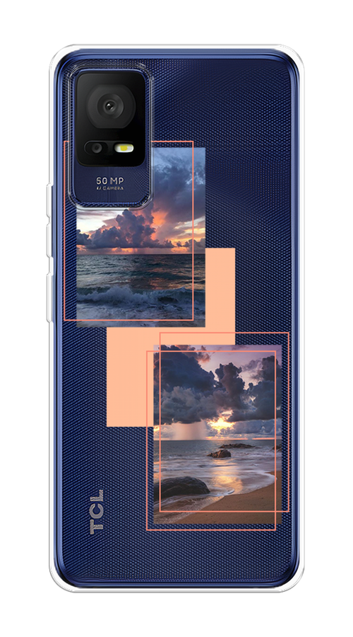 

Чехол на TCL 408/405 "Sky collage", Розовый;прозрачный;синий, 291350-1