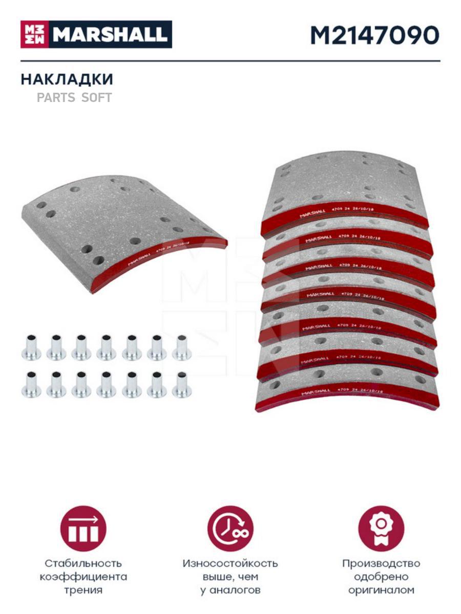 

Накладки торм. компл. HCV 1шт