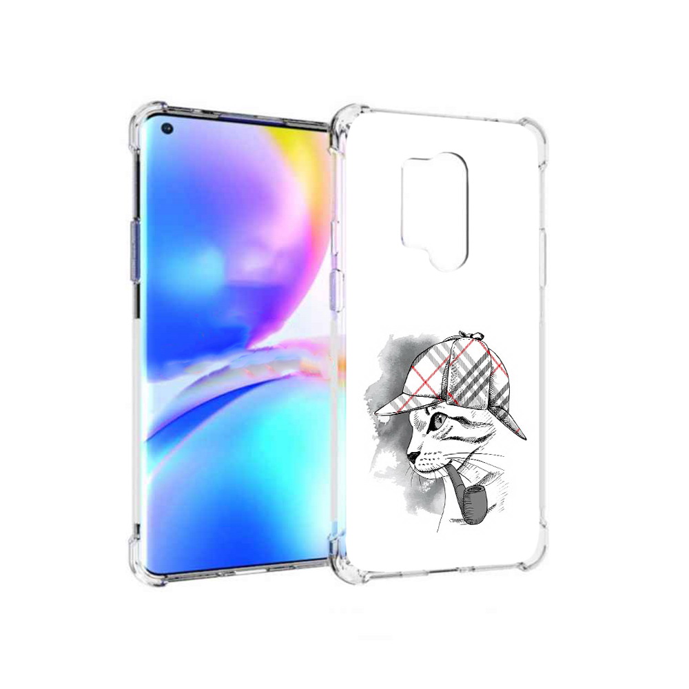 

Чехол MyPads Tocco для OnePlus 8 Pro кошка с трубкой (PT148281.139.405), Прозрачный, Tocco