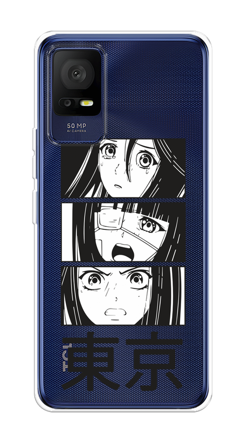 

Чехол на TCL 408/405 "Tokyo girls", Белый;черный;прозрачный, 291350-1